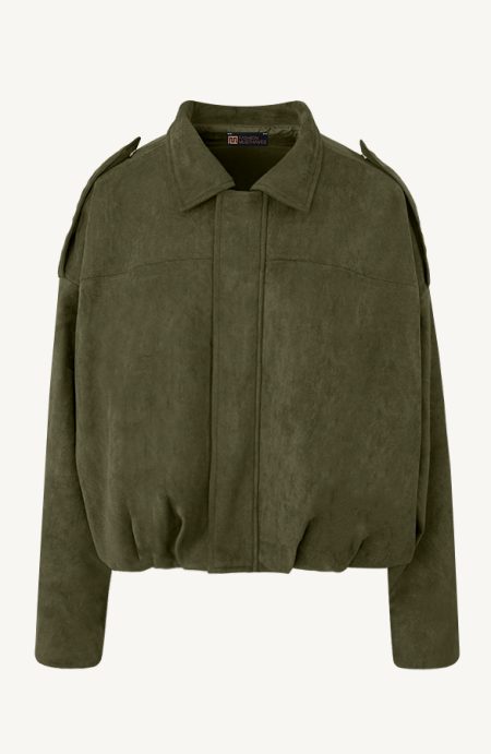 Limited Oversized Suede Jacket Army
