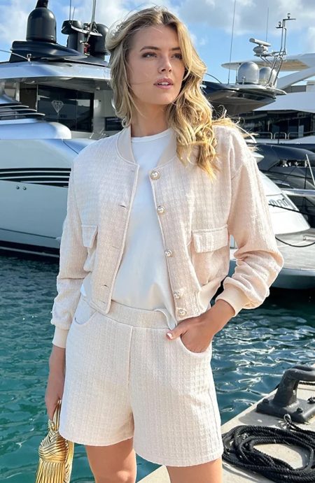 Luxury Tweed Jacket Beige