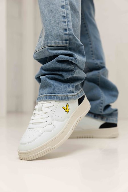 Lyle & Scott Culross 01 Sneakers Heren Wit/Rood/Blauw - Maat 45 - Kleur: Wit | Soccerfanshop