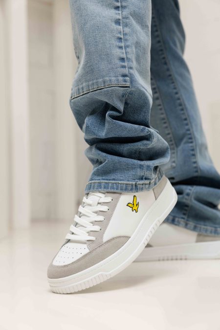Lyle & Scott Culross 02 Sneakers Heren Wit/Grijs - Maat 44 - Kleur: Wit | Soccerfanshop