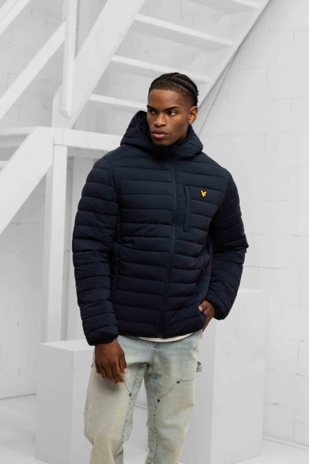 Lyle & Scott Stretch Lightweight Quilted Jas Heren Donkerblauw - Maat XL - Kleur: Donkerblauw | Soccerfanshop