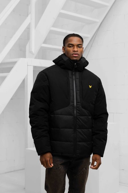 Lyle & Scott Wadded Hybird Jas Heren Zwart - Maat XXL - Kleur: Zwart | Soccerfanshop