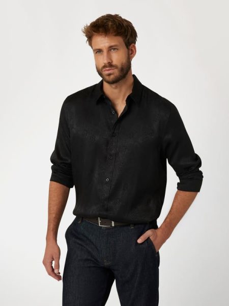 Overhemd Jacquard Paisley Print