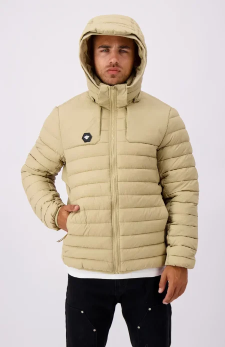 Black Bananas Boris Puffer Jas Heren Beige - Maat XXL - Kleur: Beige | Soccerfanshop