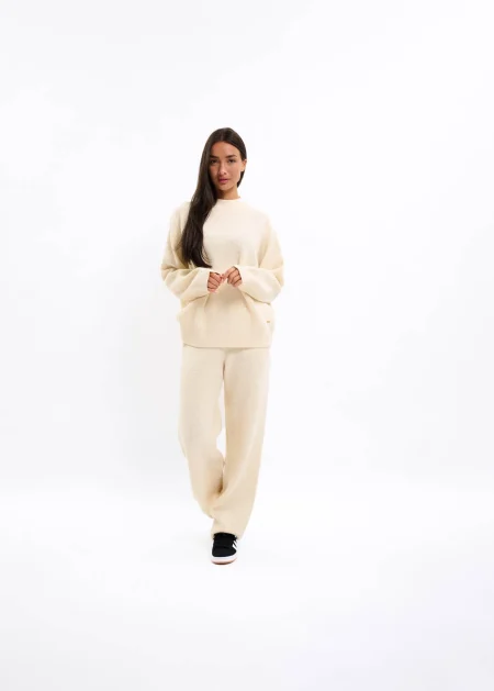 Malelions Knit Trainingspak Dames Beige - Maat M - Kleur: Beige | Soccerfanshop