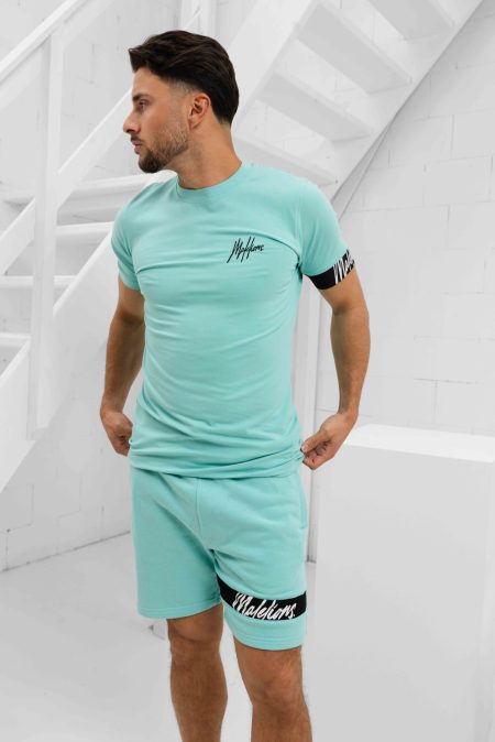 Malelions Captain 2.0 T-Shirt Heren Lichtblauw - Maat XXL - Kleur: ZwartGroen | Soccerfanshop