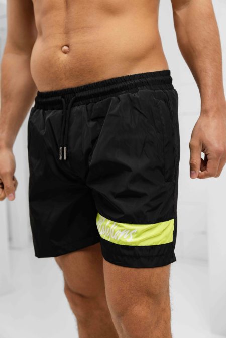 Malelions Captain Zwembroek Heren Zwart/Groen - Maat XL - Kleur: ZwartGroen | Soccerfanshop