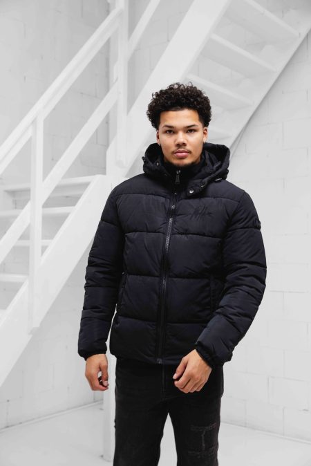 Malelions Donn Puffer Winterjas Heren Zwart Gratis Malelions Muts & Sjaal t.w.v €90 - Maat S - Kleur: Zwart | Soccerfanshop