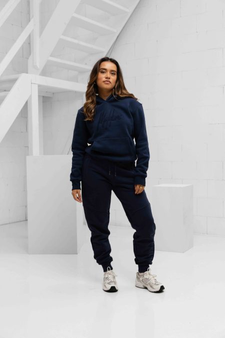 Malelions Essentials Trainingspak Dames Donkerblauw - Maat M - Kleur: Donkerblauw | Soccerfanshop