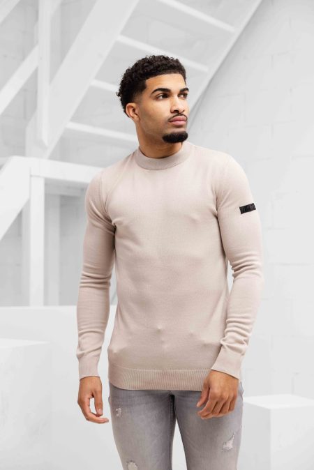 Malelions Knitted Sweater Heren Beige - Maat XL - Kleur: Beige | Soccerfanshop