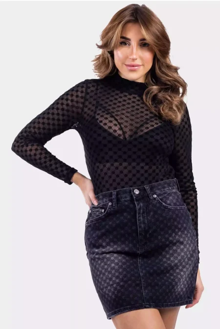 Malelions Longsleeve Monogram Bodysuit Dames Zwart - Maat XXS - Kleur: Zwart | Soccerfanshop