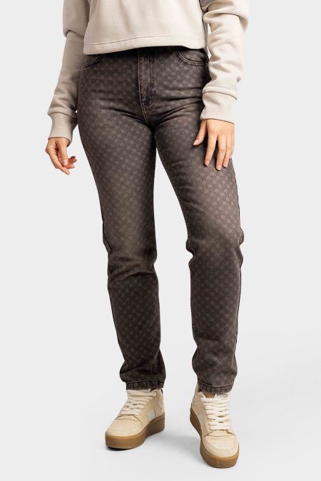 Malelions Monogram Jeans Dames Grijs - Maat L - Kleur: Zwart | Soccerfanshop