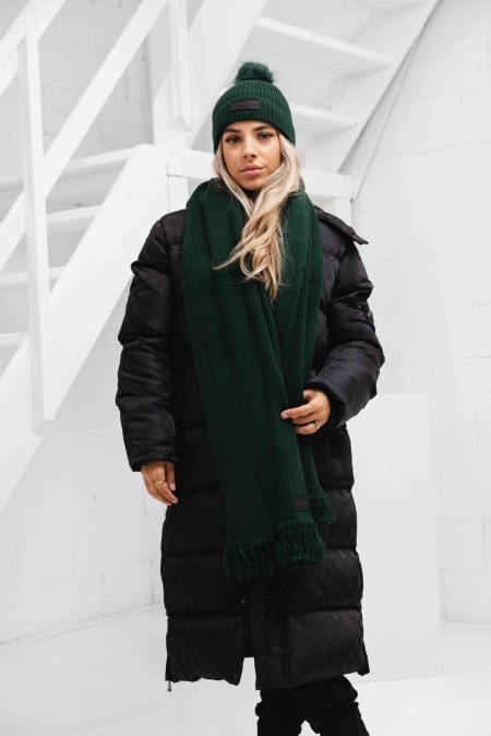 Malelions Knitted Muts & Sjaal Set Dames Groen - Maat One Size - Kleur: Donkergroen | Soccerfanshop