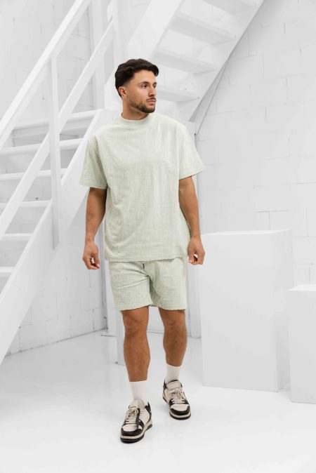 Malelions Monogram Towelling Zomerset Heren Lichtgroen - Maat XL - Kleur: Lichtgroen | Soccerfanshop