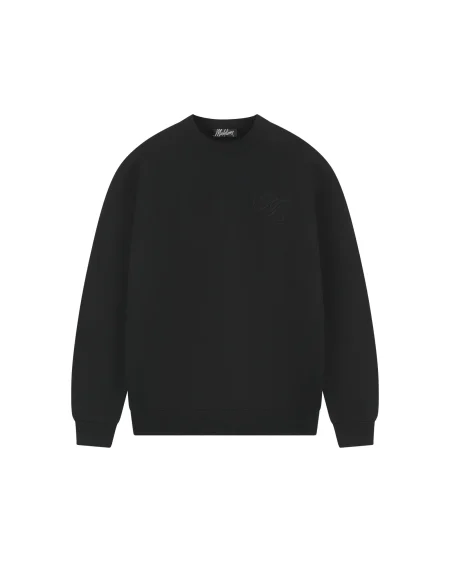 Malelions Oversized Emblem Knitted Sweater Heren Zwart - Maat L - Kleur: Zwart | Soccerfanshop