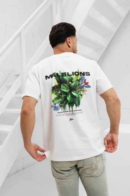 Malelions Parrot T-Shirt Heren Wit - Maat S - Kleur: Wit | Soccerfanshop