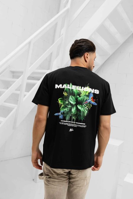 Malelions Parrot T-Shirt Heren Zwart - Maat L - Kleur: Zwart | Soccerfanshop