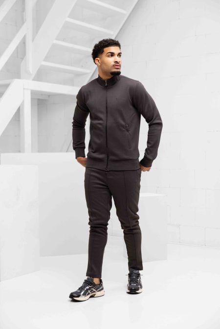 Malelions Pique Zip Trainingspak Heren Bruin - Maat XL - Kleur: Bruin | Soccerfanshop