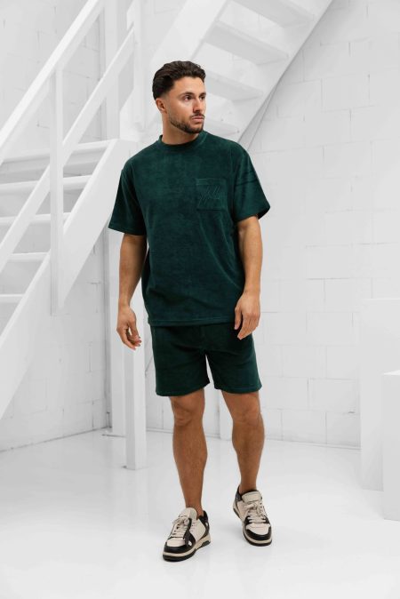 Malelions Signature Towelling Zomerset Heren Donkergroen - Maat XL - Kleur: Donkergroen | Soccerfanshop