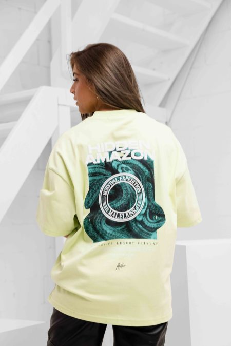 Malelions Snake T-Shirt Dames Lichtgroen - Maat M - Kleur: Lichtgroen | Soccerfanshop