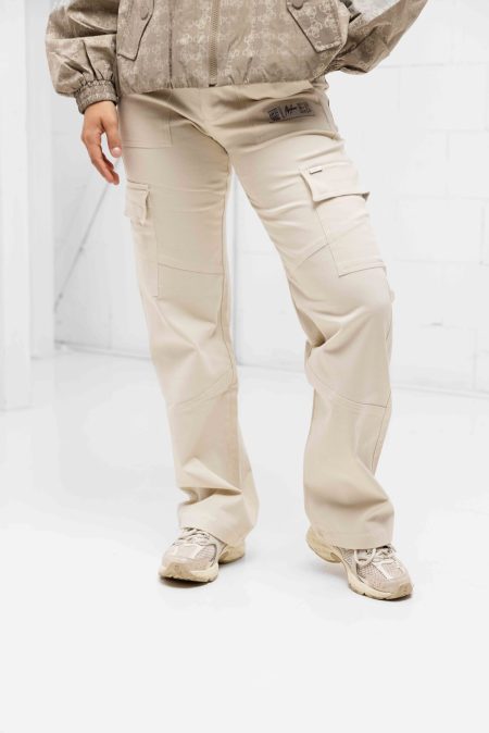 Malelions Straight Leg Cargo Broek Dames Beige - Maat XL - Kleur: Beige | Soccerfanshop