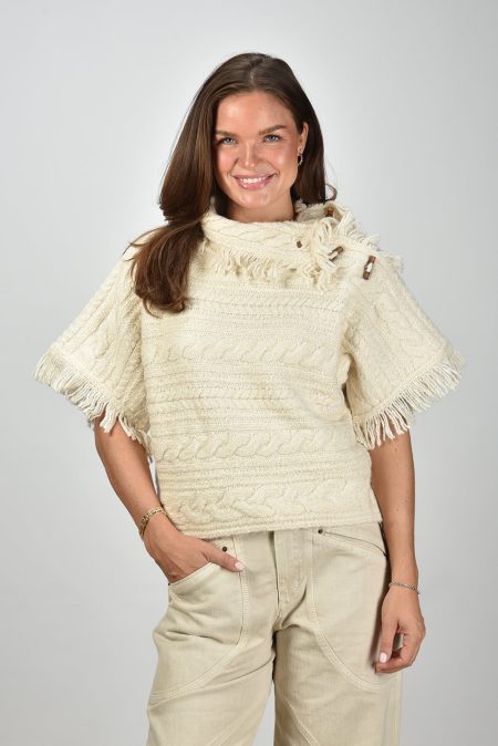 Marant Etoile trui Blanche PU0729FA-C3L02E ecru