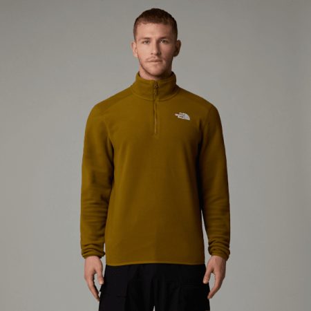 The North Face 100 Glacier-fleece Met Kwartrits Voor Heren Moss Green male