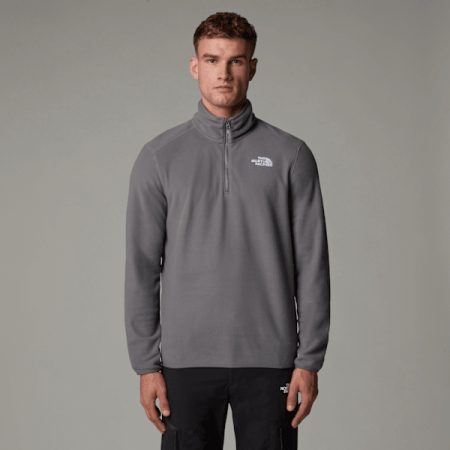 The North Face 100 Glacier-fleece Met Kwartrits Voor Heren Smoked Pearl male