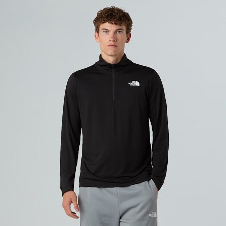 The North Face 24/7 T-shirt Met Lange Mouwen En Kwartrits Voor Heren Tnf Black male
