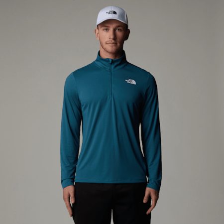 The North Face 24/7 T-shirt Met Lange Mouwen En Kwartrits Voor Heren Mallard Blue male