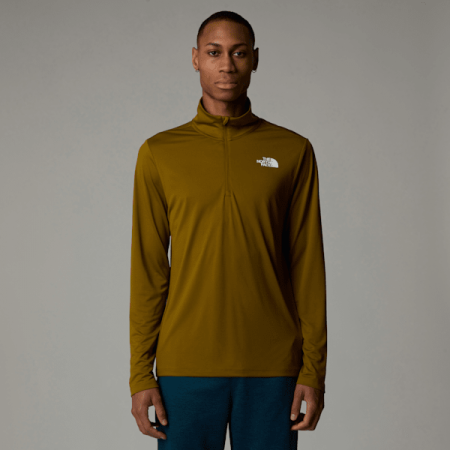 The North Face 24/7 T-shirt Met Lange Mouwen En Kwartrits Voor Heren Moss Green male