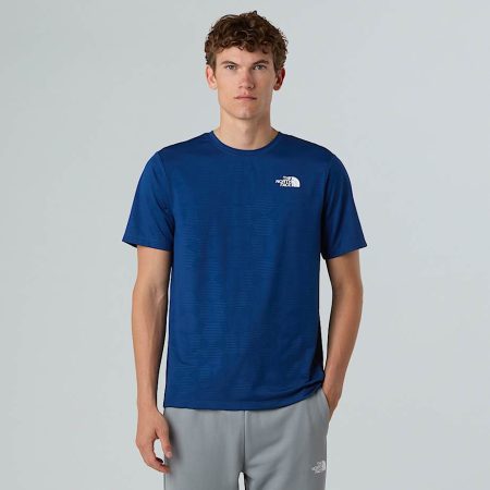 The North Face 24/7-t-shirt Met Reliëf Voor Heren Estate Blue Tent Model Print male