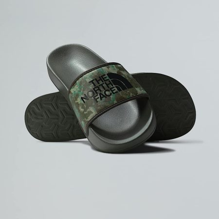The North Face Base Camp Iii-badslippers Voor Heren Military Olive Stippled Camo Print-tnf Black male