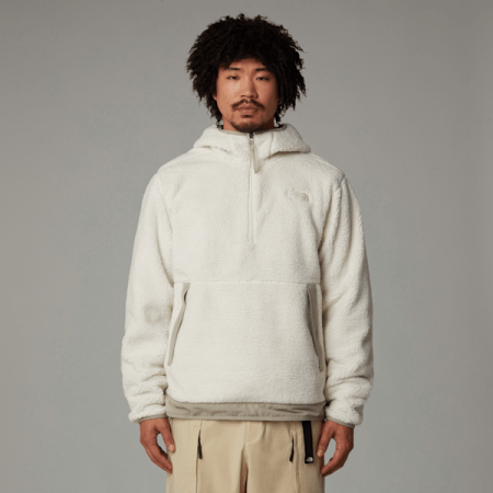 The North Face Campshire Fleece-hoodie Voor Heren White Dune-clay Grey male