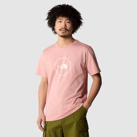 The North Face Circle Logo-t-shirt Voor Heren Rose Tan-white Dune male