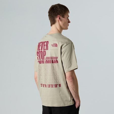 The North Face Coordinates-t-shirt Voor Heren Clay Grey male