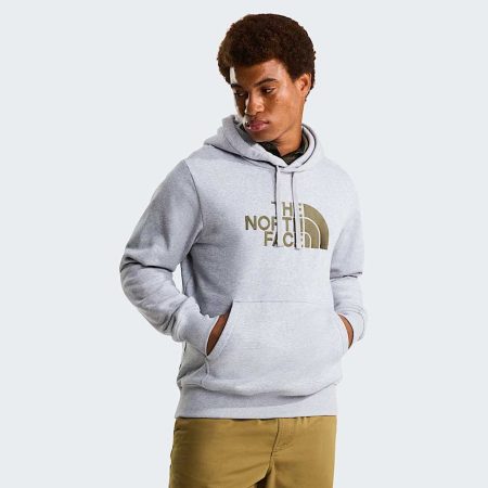 The North Face Drew Peak-hoodie Voor Heren Tnf Light Grey Heather-new Taupe Green male