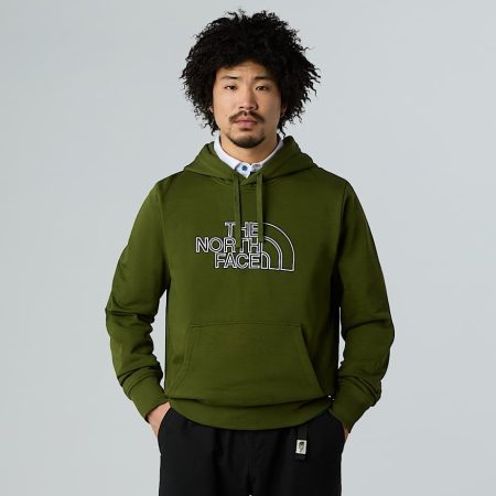 The North Face Drew Peak Light-hoodie Voor Heren Woodland Green-tnf White male