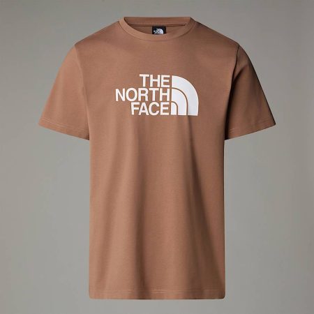 The North Face Easy-t-shirt Voor Heren Latte-tnf White male