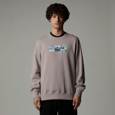 The North Face Expedition System-sweatshirt Met Print Voor Heren Moonstone Grey male