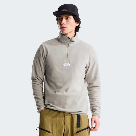The North Face Glacier-fleece Met Kwartrits Voor Heren Stone Slab male