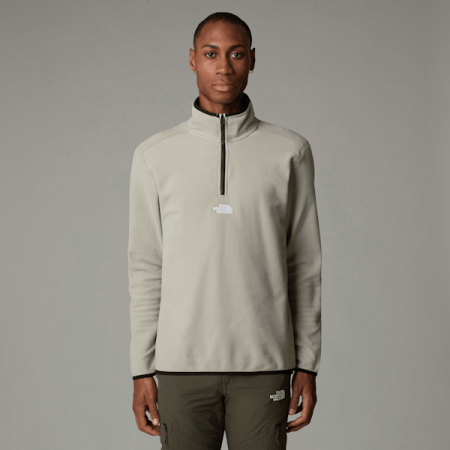 The North Face Glacier-fleece Met Kwartrits Voor Heren Clay Grey male