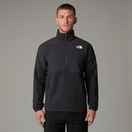 The North Face Zware Glacier-fleece Met Halve Rits Voor Heren Asphalt Grey-asphalt Grey-tnf Black male