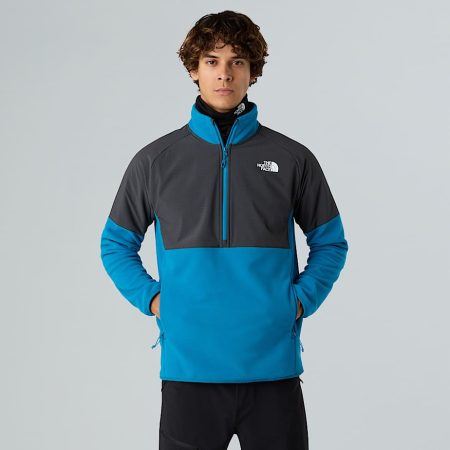 The North Face Zware Glacier-fleece Met Halve Rits Voor Heren Dusk Blue-asphalt Grey male