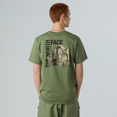The North Face Half Dome Photo-t-shirt Voor Heren Bark Mist male