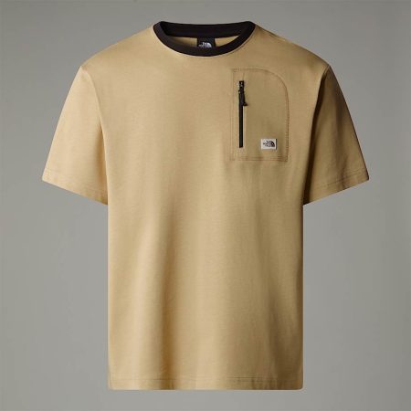 The North Face Heritage Pocket-t-shirt Voor Heren Khaki Stone male