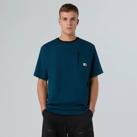 The North Face Heritage Pocket-t-shirt Voor Heren Midnight Petrol male