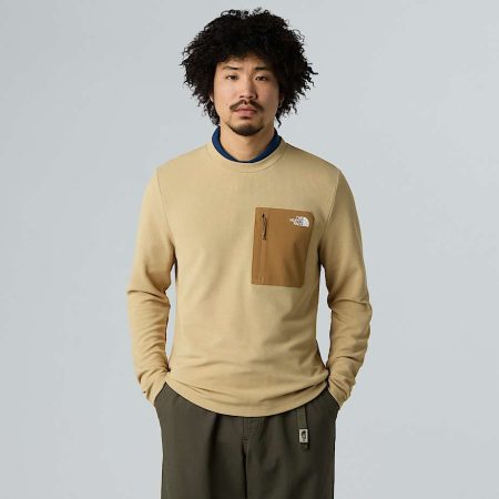The North Face Kecha-sweatshirt Voor Heren Khaki Stone-utility Brown male