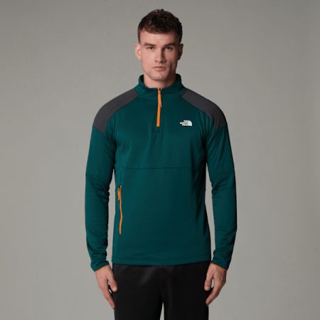 The North Face Kikash-sweatshirt Met Kwartrits Voor Heren Deep Nori-asphalt Grey-digital Orange male