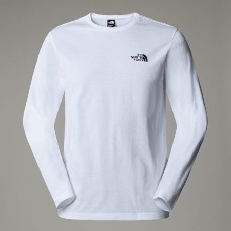 The North Face Simple Dome-t-shirt Met Lange Mouwen Voor Heren Tnf White male